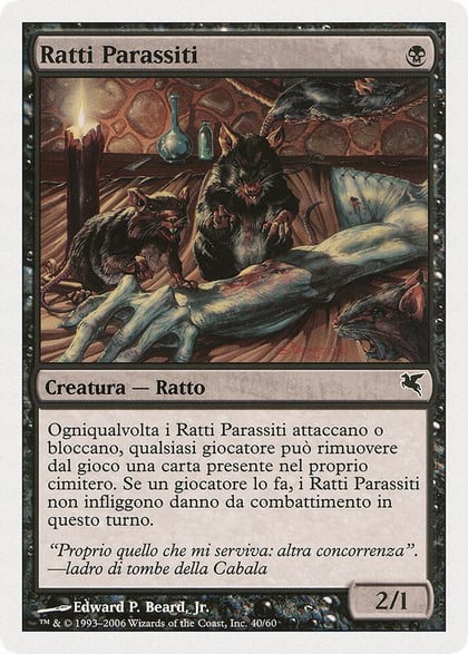 Carrion Rats (Italian) - "Ratti Parassiti" (A40), Magic Encyclopedia 2005 (Salvat/Hachette) A40