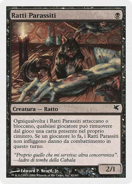 Carrion Rats (Italian) - "Ratti Parassiti" (A41), Magic Encyclopedia 2005 (Salvat/Hachette) A41