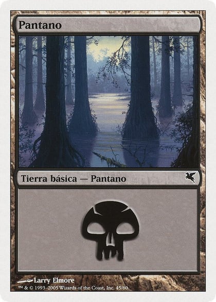 Swamp (Spanish) - "Pantano" (A45), Magic Encyclopedia 2005 (Salvat/Hachette) A45