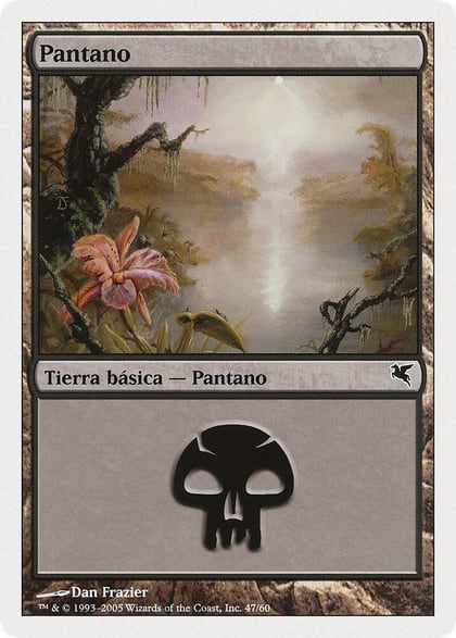 Swamp (Spanish) - "Pantano" (A47), Magic Encyclopedia 2005 (Salvat/Hachette) A47