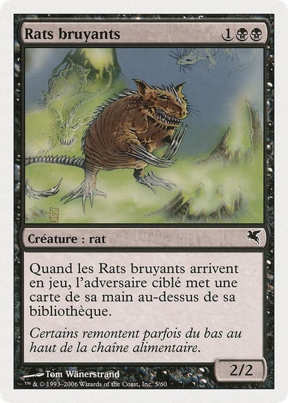 Chittering Rats (French) - "Rats bruyants" (A5), Magic Encyclopedia 2005 (Salvat/Hachette) A5