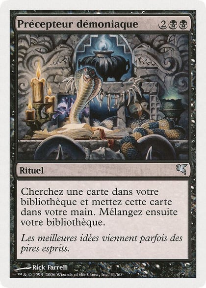 Diabolic Tutor (French) - "Precepteur demoniaque", Magic Encyclopedia 2005 (Salvat/Hachette) A51