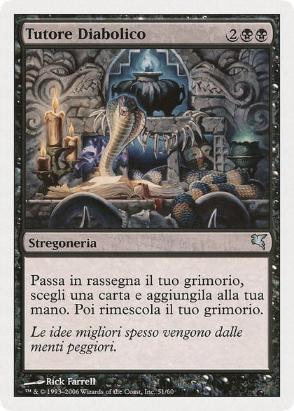Diabolic Tutor (Italian) - "Tutore Diabolico", Magic Encyclopedia 2005 (Salvat/Hachette) A51