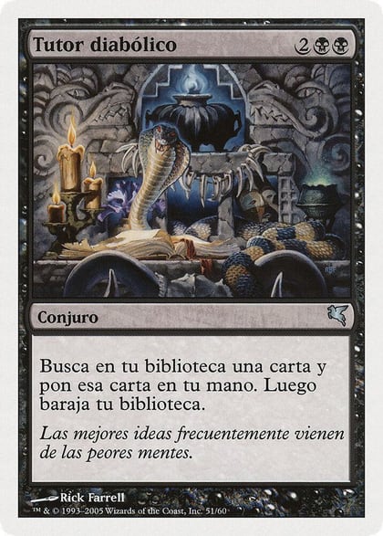 Diabolic Tutor (Spanish) - "Tutor diabolico", Magic Encyclopedia 2005 (Salvat/Hachette) A51