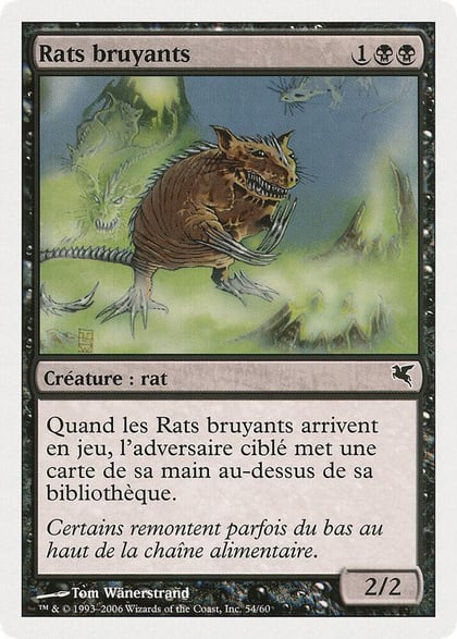 Chittering Rats (French) - "Rats bruyants" (A54), Magic Encyclopedia 2005 (Salvat/Hachette) A54