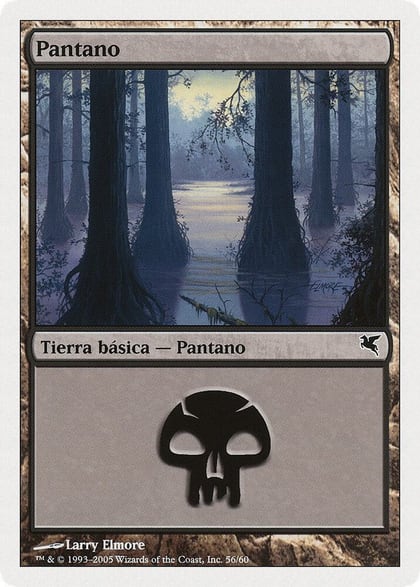 Swamp (Spanish) - "Pantano" (A56), Magic Encyclopedia 2005 (Salvat/Hachette) A56