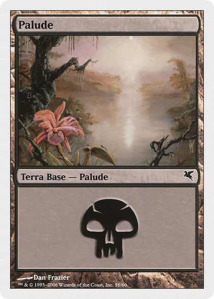 Swamp (Italian) - "Palide" (A58), Magic Encyclopedia 2005 (Salvat/Hachette) A58