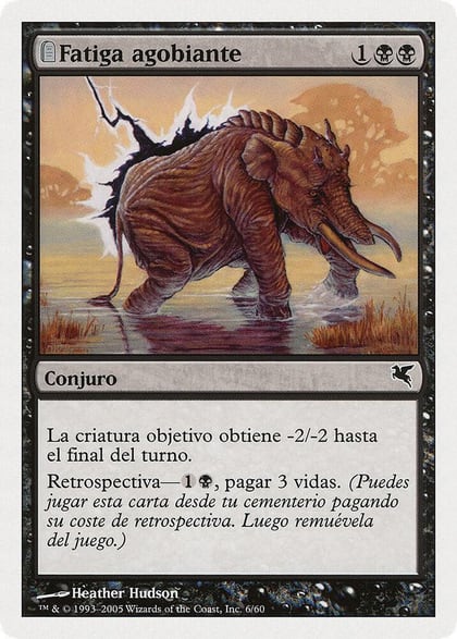 Crippling Fatigue (Spanish) - "Fatiga agobiante" (A6), Magic Encyclopedia 2005 (Salvat/Hachette) A6