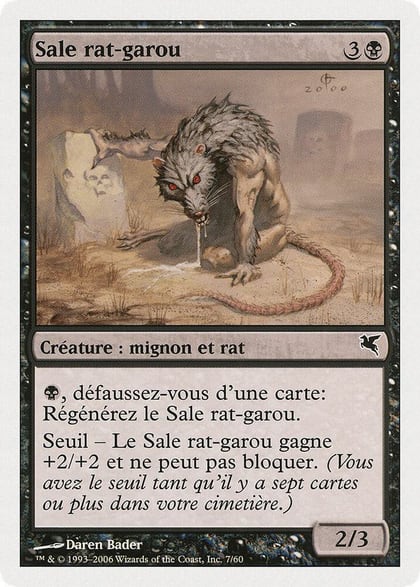 Dirty Wererat (French) - "Sale rat-garou" (A7), Magic Encyclopedia 2005 (Salvat/Hachette) A7