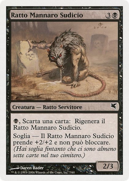 Dirty Wererat (Italian) - "Ratto Mannaro Sudicio" (A7), Magic Encyclopedia 2005 (Salvat/Hachette) A7