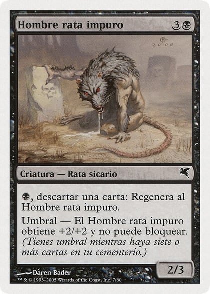Dirty Wererat (Spanish) - "Hombre rata impuro" (A7), Magic Encyclopedia 2005 (Salvat/Hachette) A7