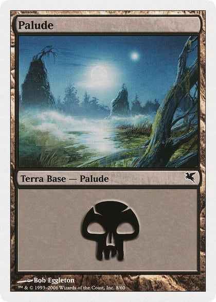 Swamp (Italian) - "Palide" (A8), Magic Encyclopedia 2005 (Salvat/Hachette) A8