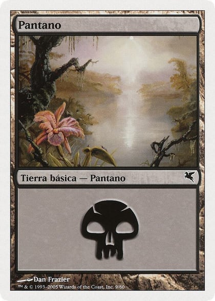 Swamp (Spanish) - "Pantano" (A9), Magic Encyclopedia 2005 (Salvat/Hachette) A9