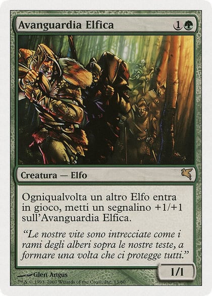 Elvish Vanguard (Italian) - "Avanguardia Elfica", Magic Encyclopedia 2005 (Salvat/Hachette) B13