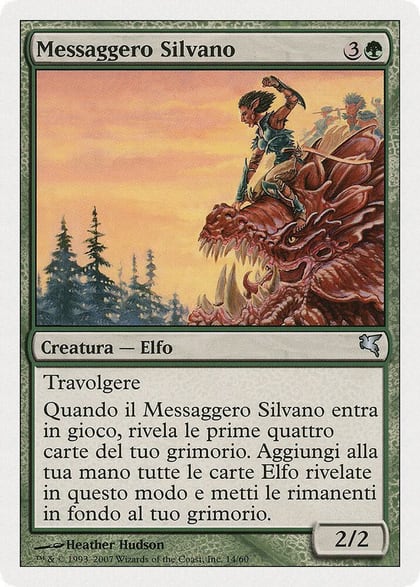 Sylvan Messenger (Italian) - "Messager sylvestre", Magic Encyclopedia 2005 (Salvat/Hachette) B14