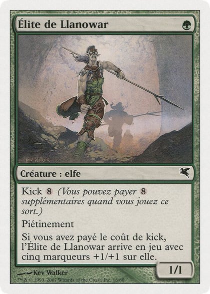 Llanowar Elite (French) - "Élite de Llanowar", Magic Encyclopedia 2005 (Salvat/Hachette) B16