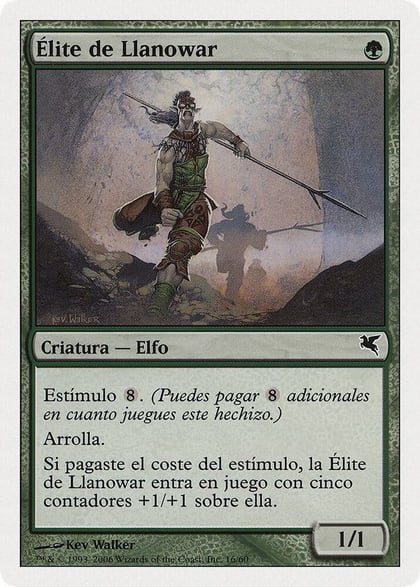 Llanowar Elite (Spanish) - "Élite de Llanowar" (B16), Magic Encyclopedia 2005 (Salvat/Hachette) B16