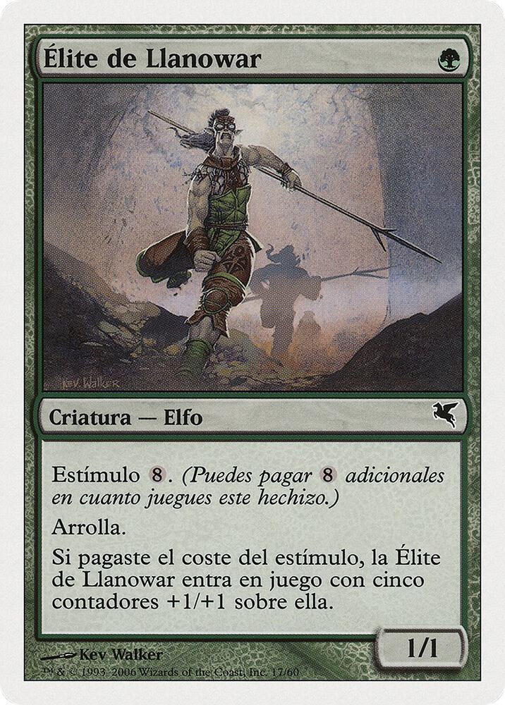 Llanowar Elite (Spanish) - "Élite de Llanowar" (B17), Magic Encyclopedia 2005 (Salvat/Hachette) B17