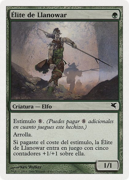 Llanowar Elite (Spanish) - "Élite de Llanowar" (B17), Magic Encyclopedia 2005 (Salvat/Hachette) B17