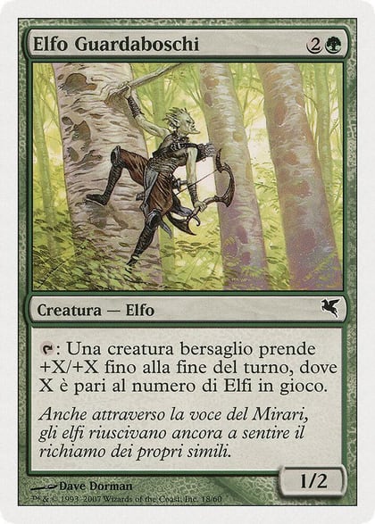 Timberwatch Elf (Italian) - "Elfo Guardaboschi", Magic Encyclopedia 2005 (Salvat/Hachette) B18