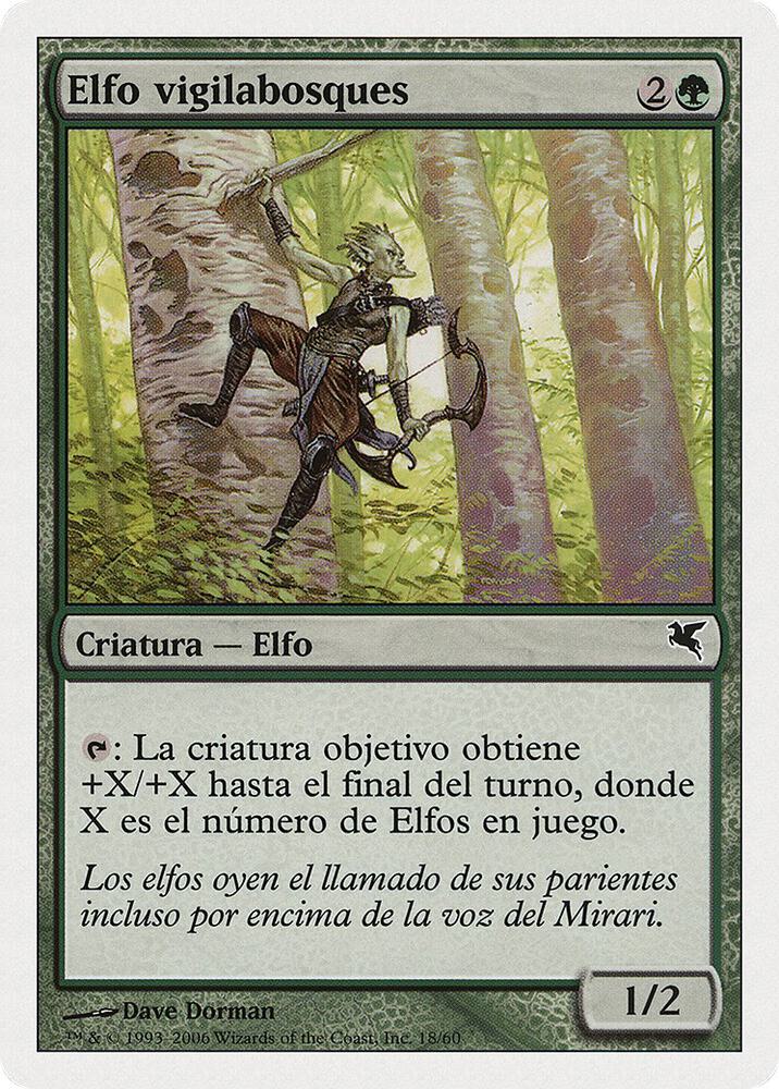 Timberwatch Elf (Spanish) - "Elfo vigilabosques" (B18), Magic Encyclopedia 2005 (Salvat/Hachette) B18
