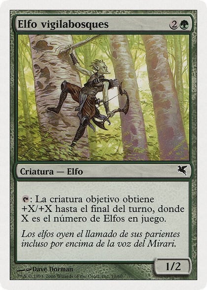 Timberwatch Elf (Spanish) - "Elfo vigilabosques" (B19), Magic Encyclopedia 2005 (Salvat/Hachette) B19