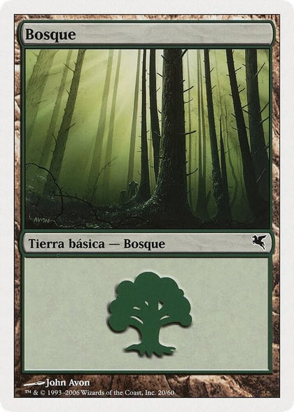 Forest (Spanish) - "Bosque" (B20), Magic Encyclopedia 2005 (Salvat/Hachette) B20