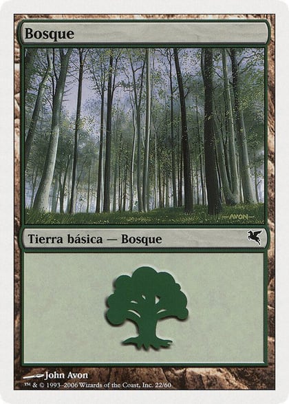 Forest (Spanish) - "Bosque" (B22), Magic Encyclopedia 2005 (Salvat/Hachette) B22