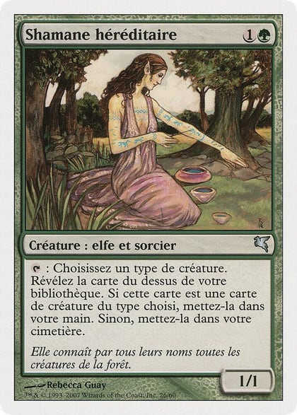 Bloodline Shaman (French) - "Shamane héréditaire", Magic Encyclopedia 2005 (Salvat/Hachette) B26