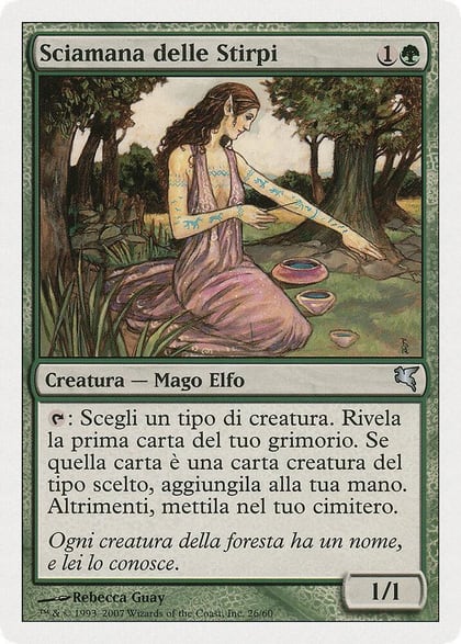 Bloodline Shaman (Italian) - "Sciamana delle Stirpi", Magic Encyclopedia 2005 (Salvat/Hachette) B26