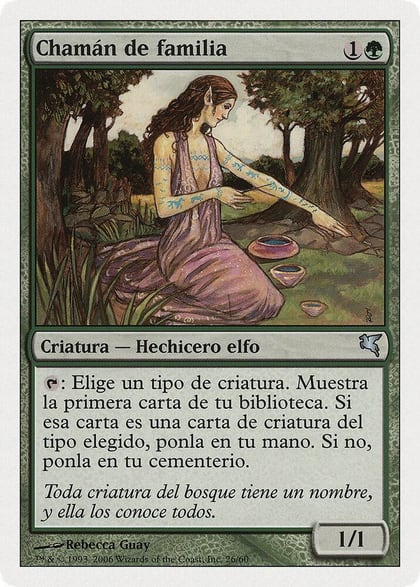 Bloodline Shaman (Spanish) - "Chamán de familia", Magic Encyclopedia 2005 (Salvat/Hachette) B26