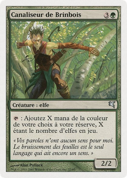 Wirewood Channeler (French) - "Canaliseur de Brinbois", Magic Encyclopedia 2005 (Salvat/Hachette) B27