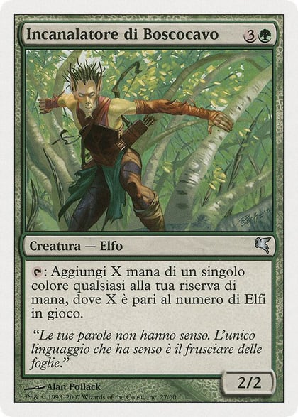 Wirewood Channeler (Italian) - "Canaliseur de Brinbois", Magic Encyclopedia 2005 (Salvat/Hachette) B27