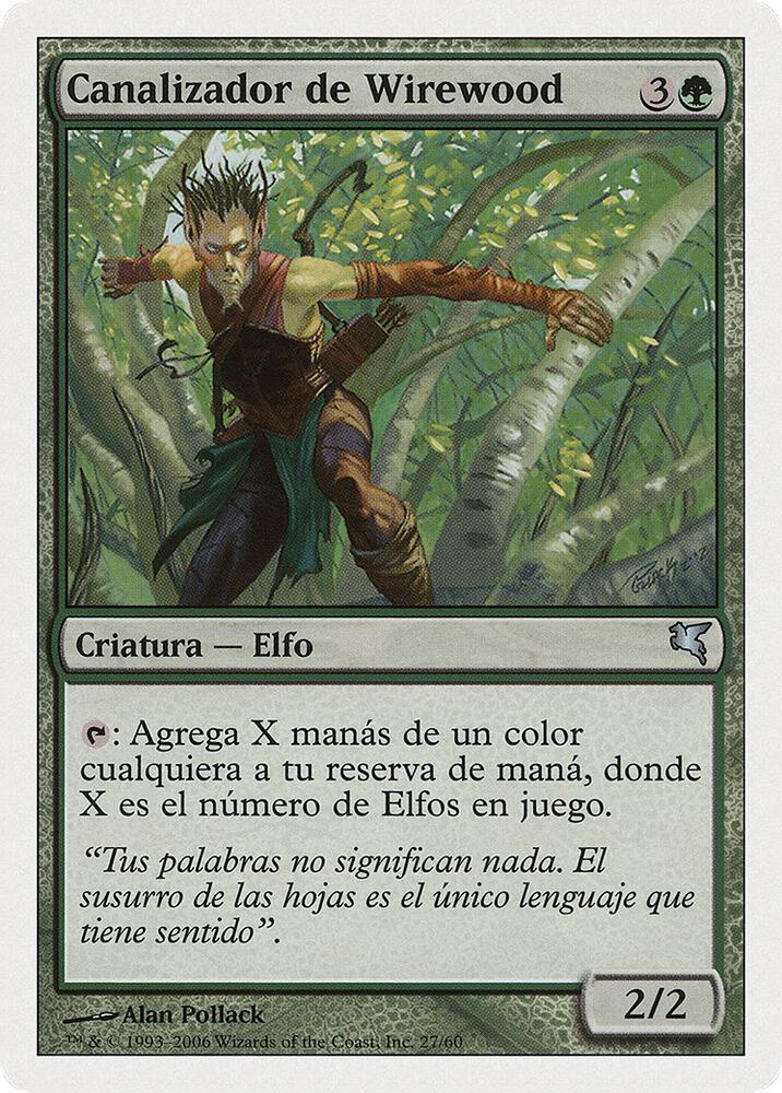 Wirewood Channeler (Spanish) - "Canalizador de Wirewood", Magic Encyclopedia 2005 (Salvat/Hachette) B27