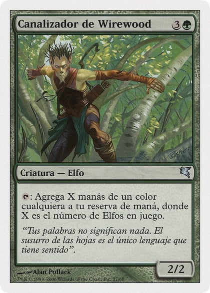 Wirewood Channeler (Spanish) - "Canalizador de Wirewood", Magic Encyclopedia 2005 (Salvat/Hachette) B27