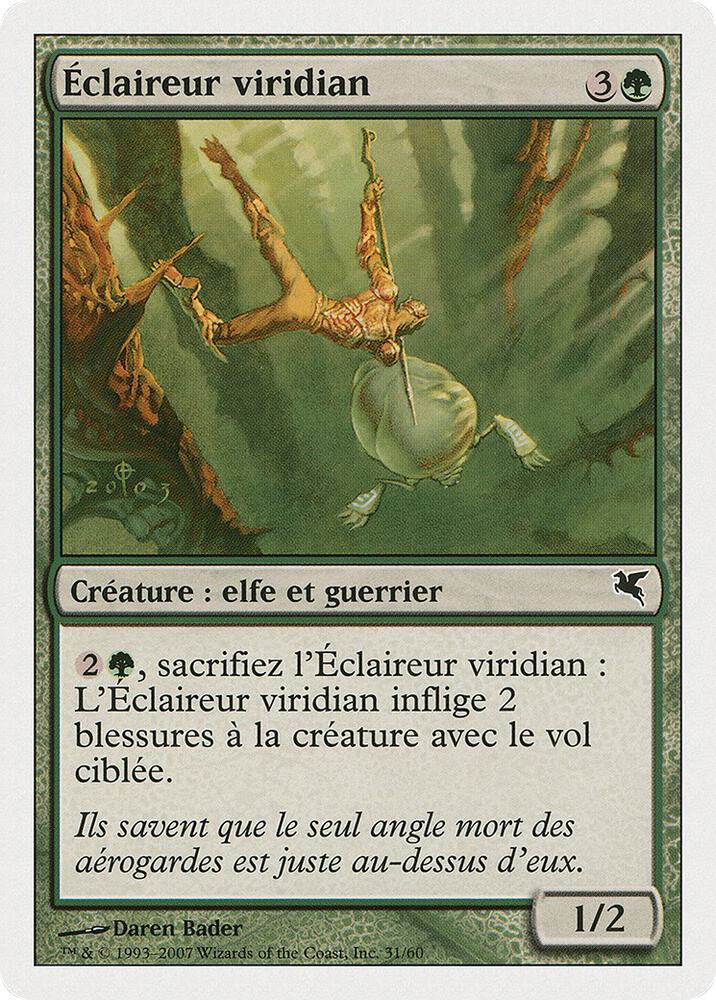 Viridian Scout (French) - "Éclaireur viridian", Magic Encyclopedia 2005 (Salvat/Hachette) B31