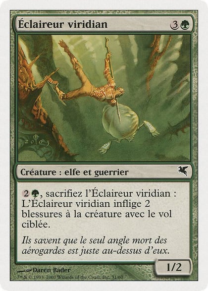 Viridian Scout (French) - "Éclaireur viridian", Magic Encyclopedia 2005 (Salvat/Hachette) B31