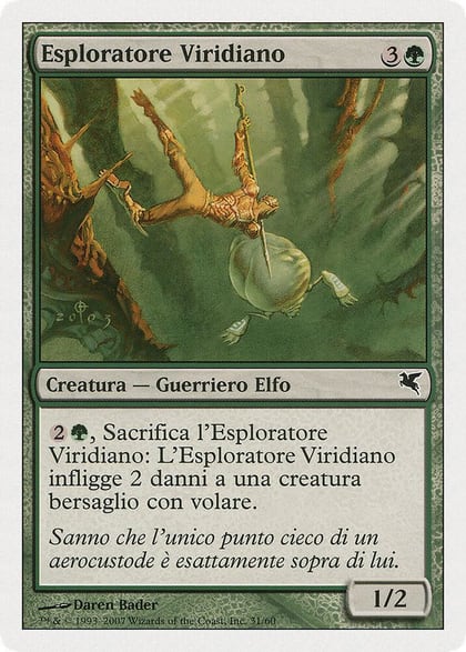 Viridian Scout (Italian) - "Esploratore Viridiano", Magic Encyclopedia 2005 (Salvat/Hachette) B31