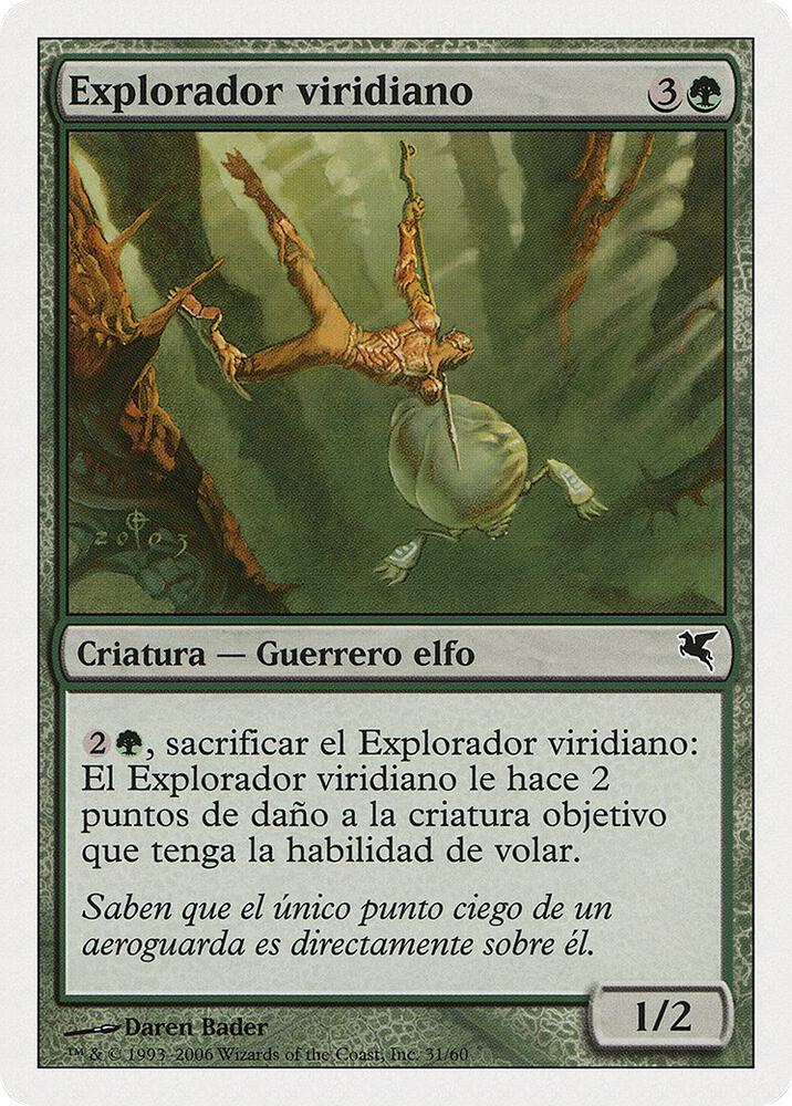 Viridian Scout (Spanish) - "Explorador viridiano", Magic Encyclopedia 2005 (Salvat/Hachette) B31