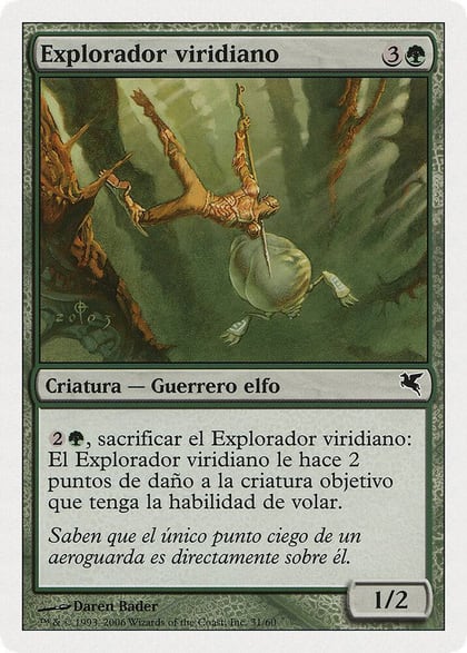 Viridian Scout (Spanish) - "Explorador viridiano", Magic Encyclopedia 2005 (Salvat/Hachette) B31