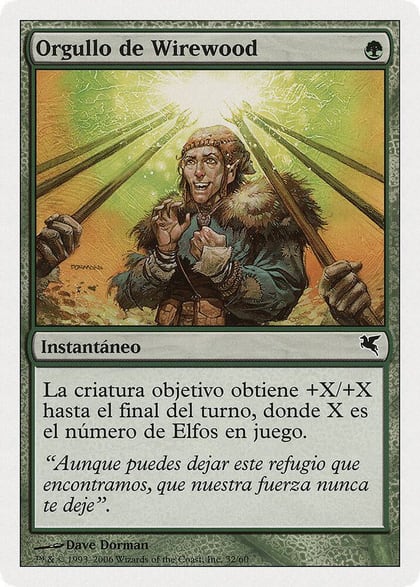 Wirewood Pride (Spanish) - "Orgullo de Wirewood" (B32), Magic Encyclopedia 2005 (Salvat/Hachette) B32