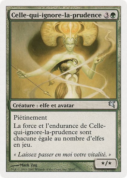 Heedless One (French) - "Celle-qui-ignore-la-prudence", Magic Encyclopedia 2005 (Salvat/Hachette) B39