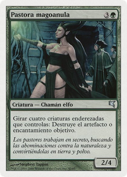Nullmage Shepherd (Spanish) - "Pastora magoanula" (B40), Magic Encyclopedia 2005 (Salvat/Hachette) B40