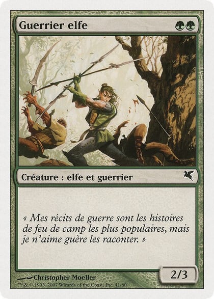 Elvish Warrior (French) - "Guerrier elfe", Magic Encyclopedia 2005 (Salvat/Hachette) B41