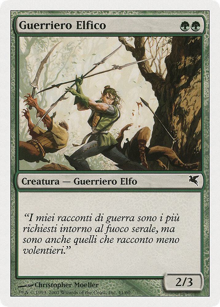 Elvish Warrior (Italian) - "Guerriero Elfico", Magic Encyclopedia 2005 (Salvat/Hachette) B41