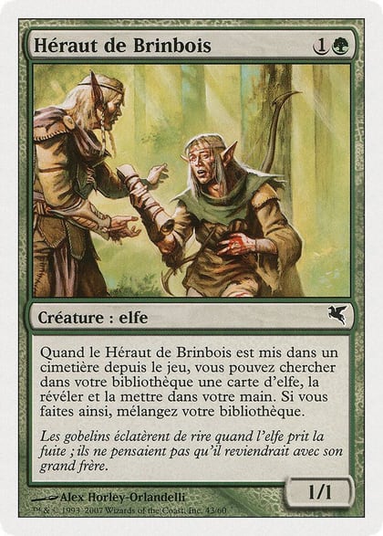 Wirewood Herald (French) - "Héraut de Brinbois", Magic Encyclopedia 2005 (Salvat/Hachette) B43