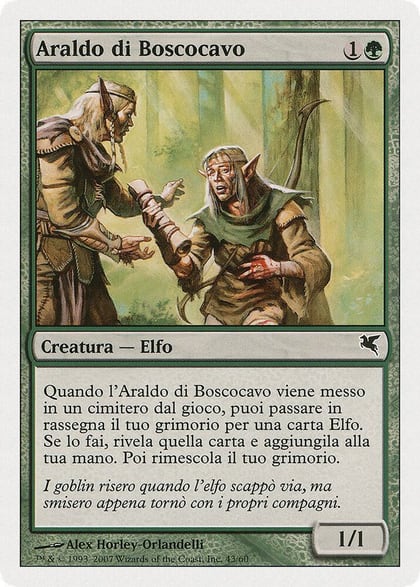 Wirewood Herald (Italian) - "Araldo di Boscocavo", Magic Encyclopedia 2005 (Salvat/Hachette) B43