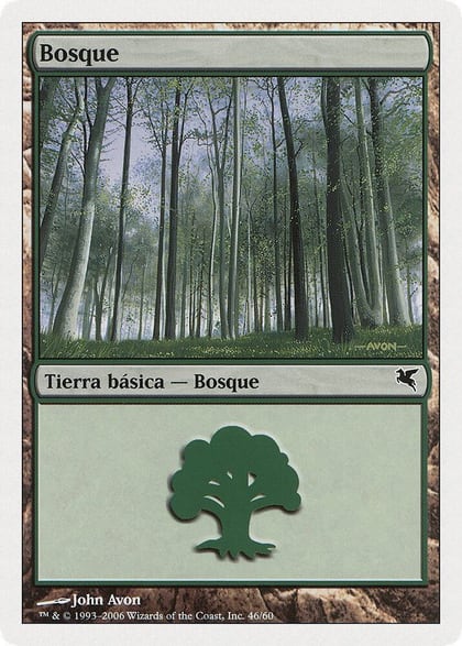 Forest (Spanish) - "Bosque" (B46), Magic Encyclopedia 2005 (Salvat/Hachette) B46
