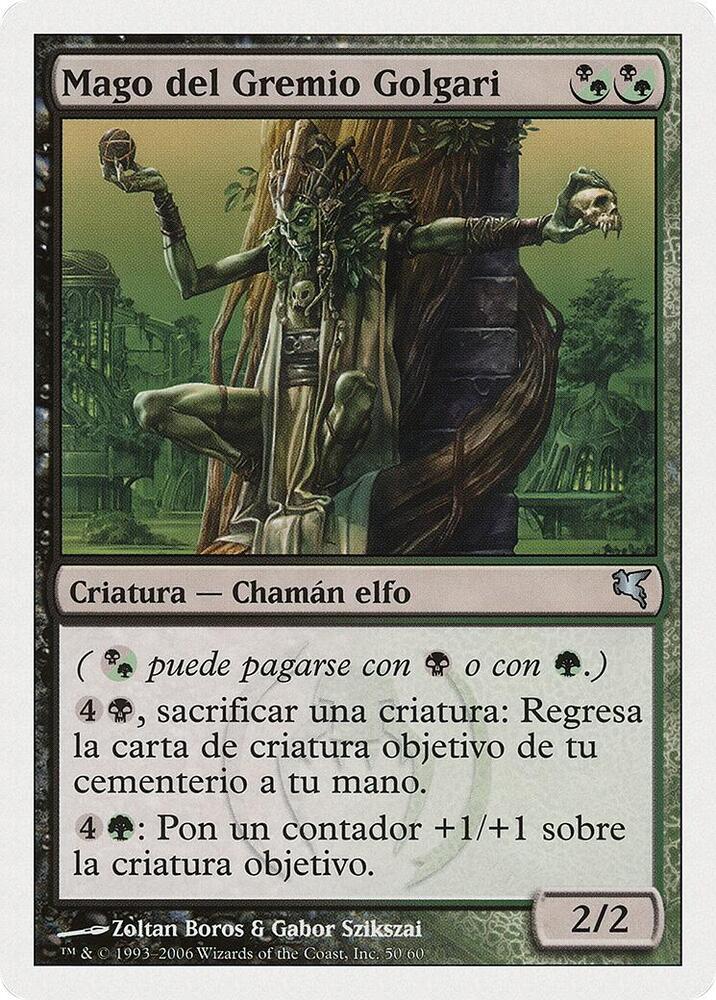 Golgari Guildmage (Spanish) - "Mago del Gremio Golgari" (B50), Magic Encyclopedia 2005 (Salvat/Hachette) B50