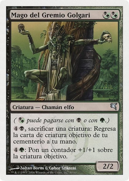 Golgari Guildmage (Spanish) - "Mago del Gremio Golgari" (B50), Magic Encyclopedia 2005 (Salvat/Hachette) B50